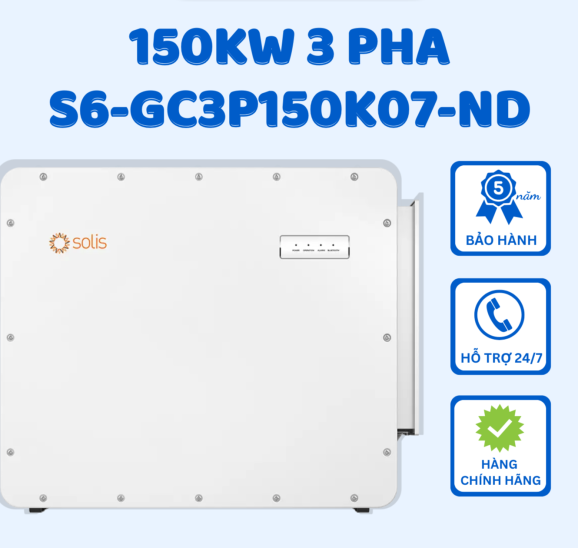 Inverter Solis 150KW 3 pha - S6-GC3P150K07-ND