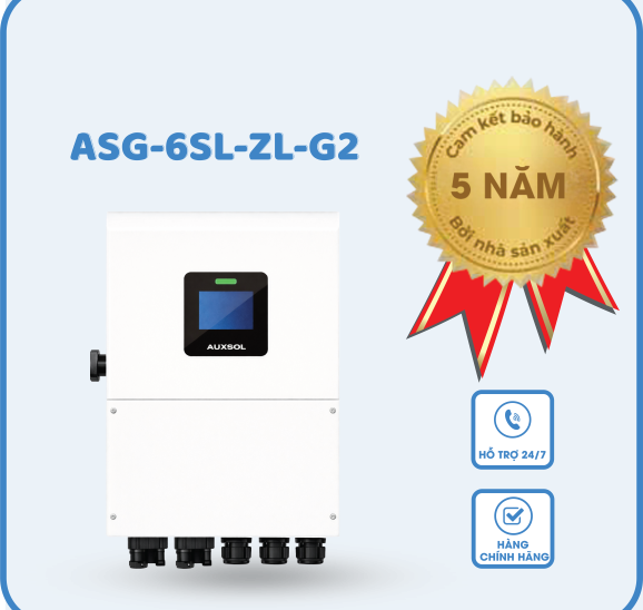  Inverter Hybrid Auxsol 6kW ASG-6SL-ZL-G2 - Inverter Hybrid 6KW