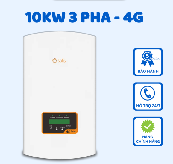 Inverter Solis 10KW 3 pha - 4G