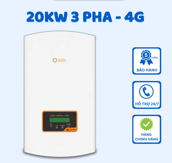 Inverter Solis 20KW 3 pha - 4G