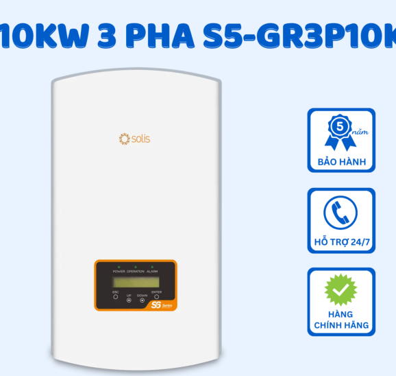 Inverter Solis 3 pha 10kW S5-GR3P10K - Inverter 10KW