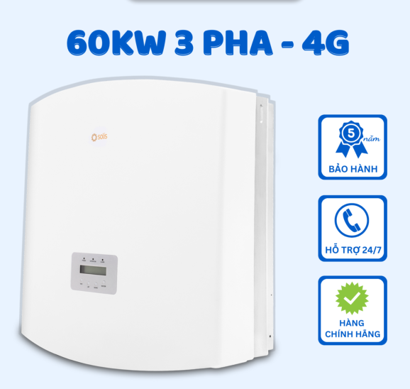 Inverter Solis 60KW 3 pha - 4G