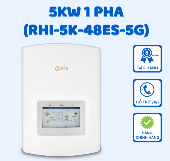 Inverter Solis Hybrid 5KW 1 pha RHI-5K-48ES-5G